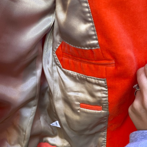 J.crew schoolboy coral velvet blazer size 4 - Picture 6 of 9